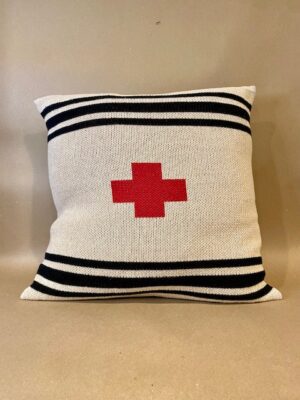 Swiss Cross Striped Pillow
