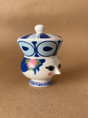 Dora Porcelain Sugar Bowl W/Lid