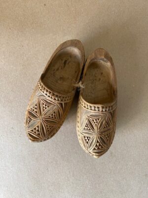 Vintage Mini Wooden Clogs