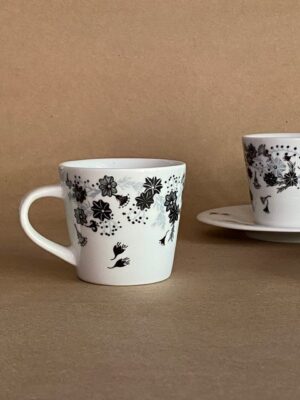 Midnight Garden Espresso Cup & Saucer Set